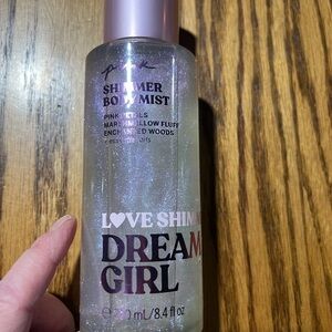 PINK Victoria's Secret Love Shimmer Body Mist - Silver and Pink